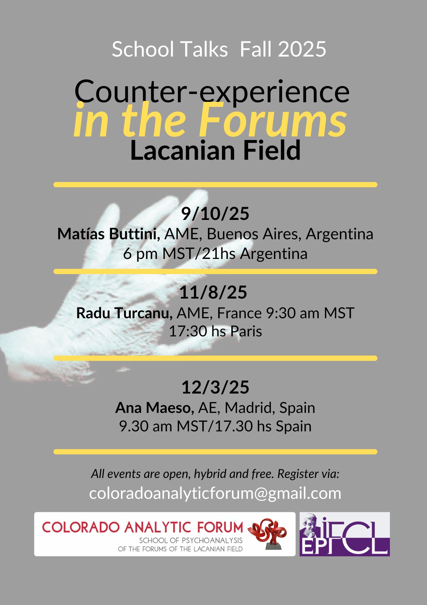 School Talks @ The Colorado Forum - flyer (Flyer A4)